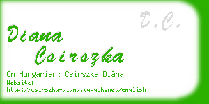 diana csirszka business card